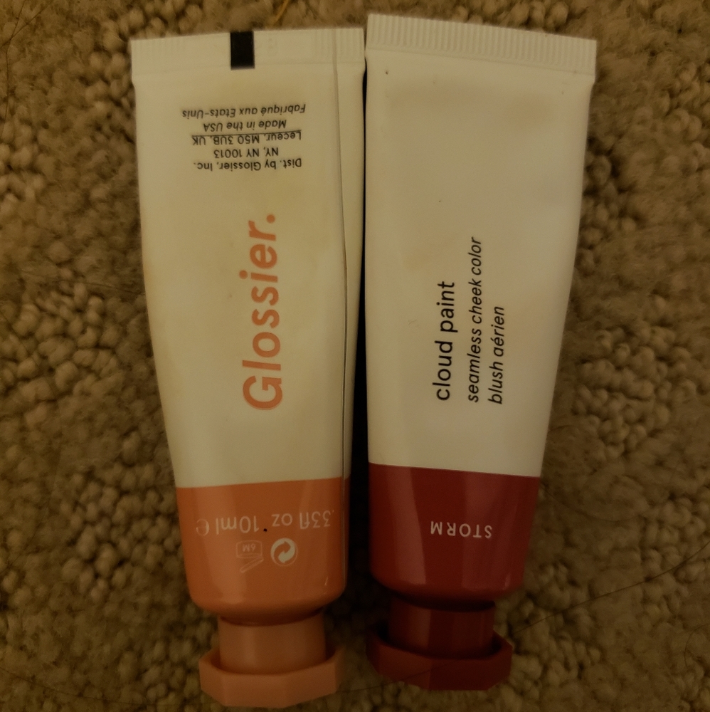 Glossier cloud paint in Dusk and Storm